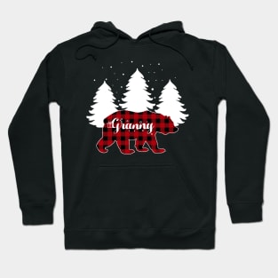 Buffalo Red Plaid Granny Bear Matching Family Christmas Hoodie